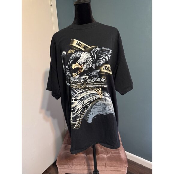 Bob Seger Roll Me Away Tour 2018-2019 Black Concert T-Shirt Size 2XL VGUC - Picture 2 of 7